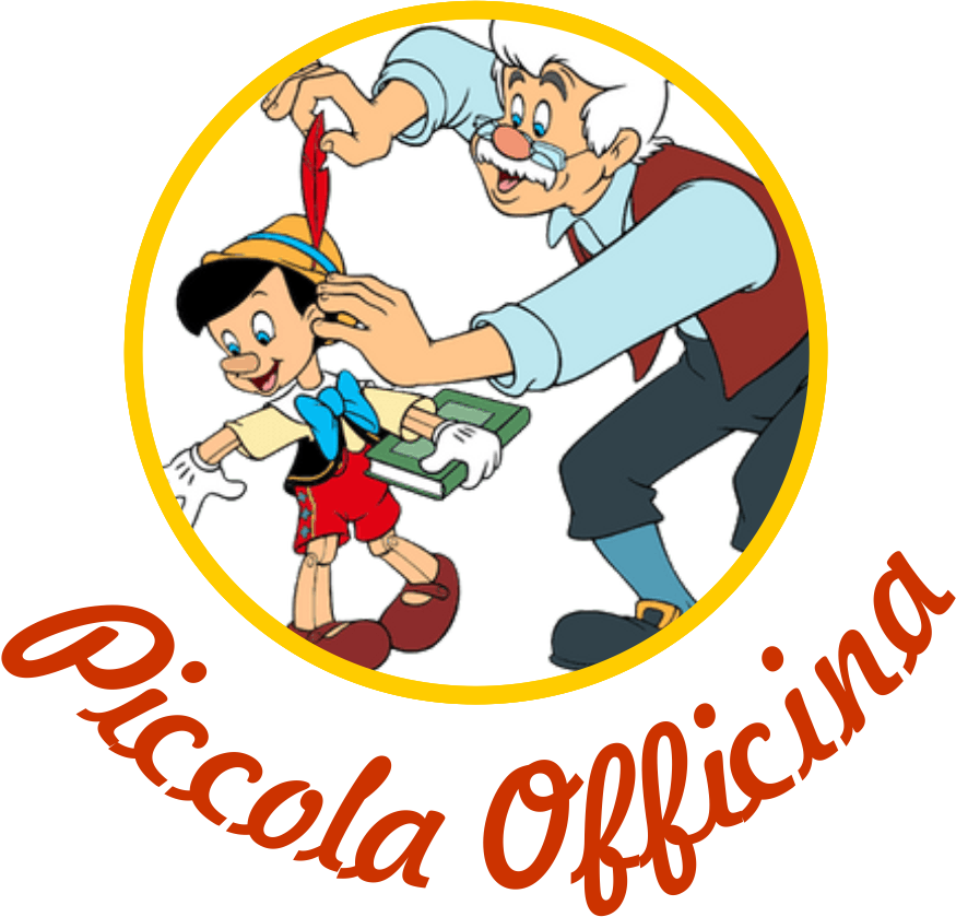 geppetto e pinocchio sono i simboli di piccola officina